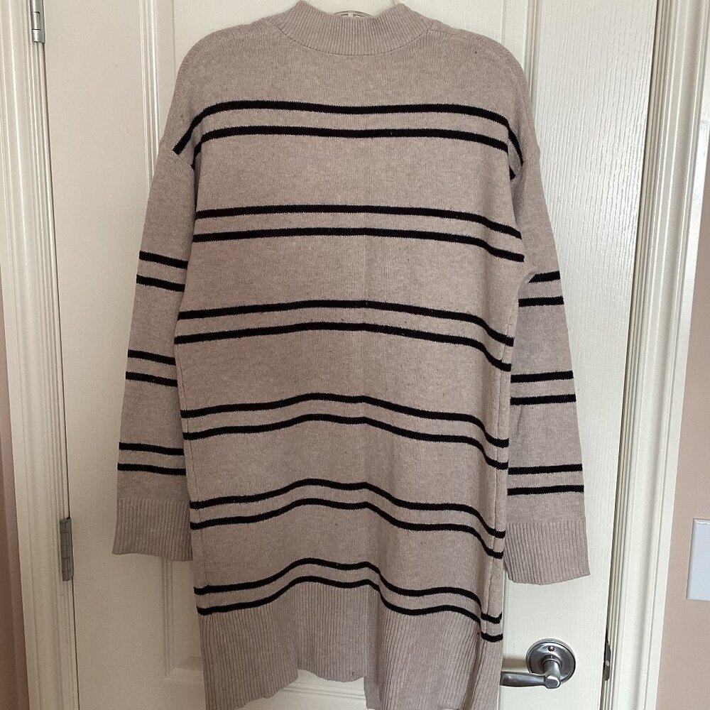 Reitmans Women's Long Open Knit Cardigan Duster Wrap-Over Size M Cotton Blend - Picture 5 of 7